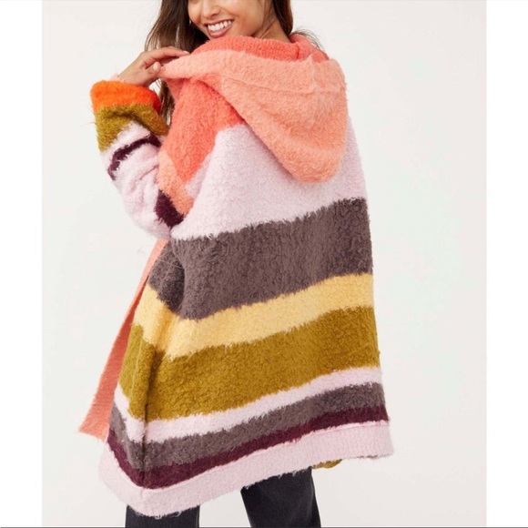 Free People Dream Team Cardi Cardigan Desert Coral XS $198 - Picture 3 of 8